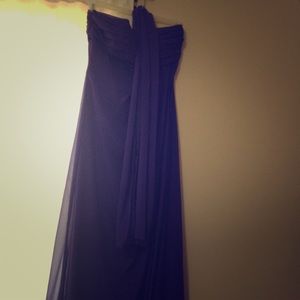 Floor length elegant purple dress